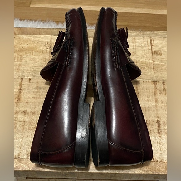 Johnston & Murphy Men Hayes Burgundy Leather Tassel Loafer Slip-on Shoes SZ 8.5 - Picture 4 of 8